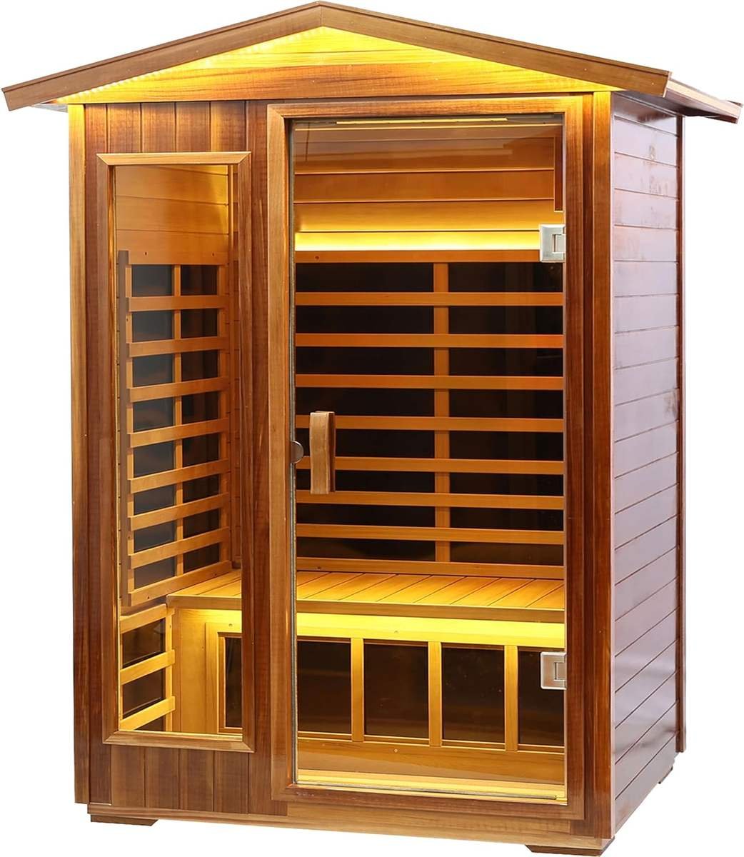 Eldvik 2-Person Outdoor Infrared Sauna — product view 3