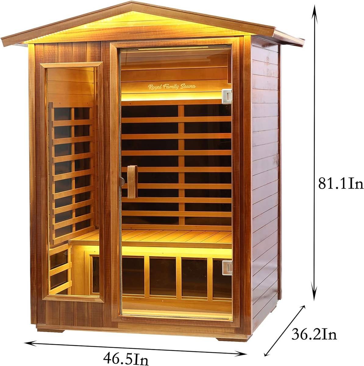 Eldvik 2-Person Outdoor Infrared Sauna — product view 4